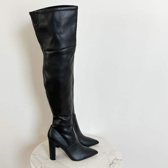 NEW Marc Fisher LTD Garalyn 2 Black Embossed Over-The-Knee Boots Size 7.5 M - Picture 8 of 9